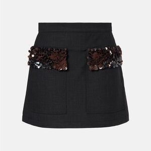 PLAN C
Sequined wool-blend miniskirt